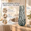 Grand vase de table contemporain gris de 18 pouces pour décorer un salon ou un vestibule moderne