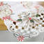 Red Embroidered Sequin Candy Cane Holly Ribbon Cutwork Table Runner-397958497-397958498