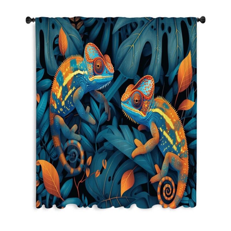 Le rideau occultant en polyester Sloka filtre beaucoup de rideaux de lumière, L 53 po x L 87 po