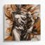 Abstrait art figuratif sur toile beige 88-1913139279