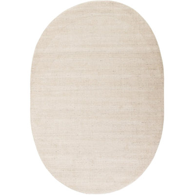 Tapis uni / rayé Brigit couleur vanille - ivoire