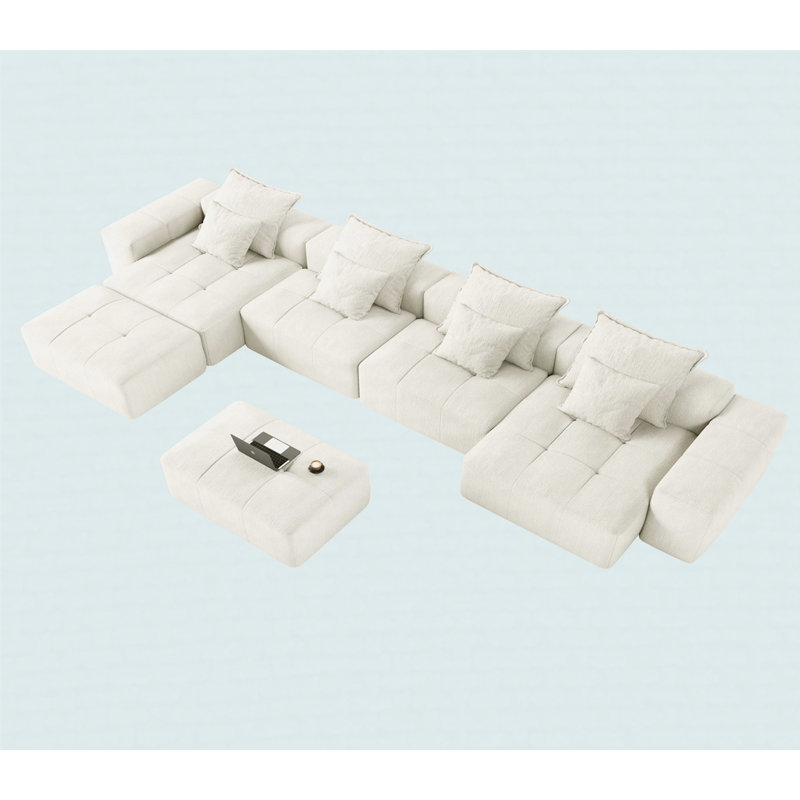 Canapé modulaire surdimensionné Boneless, Beige