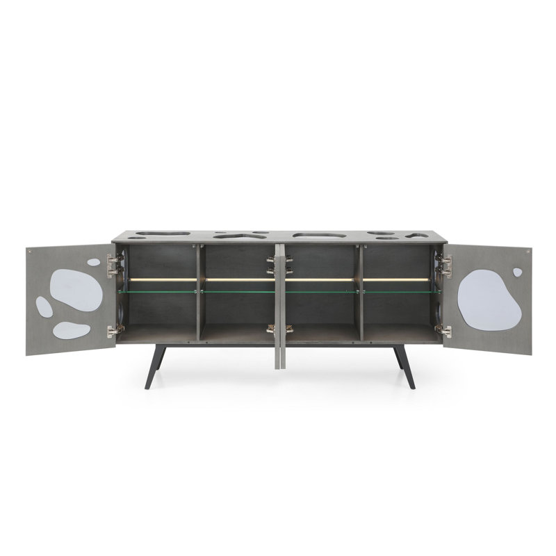Buffet gris 4 portes Fontana Hirta