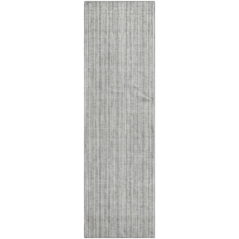 Premium Machine Washable Prisco Gray Rug, Runner 2'3" x 7'6"