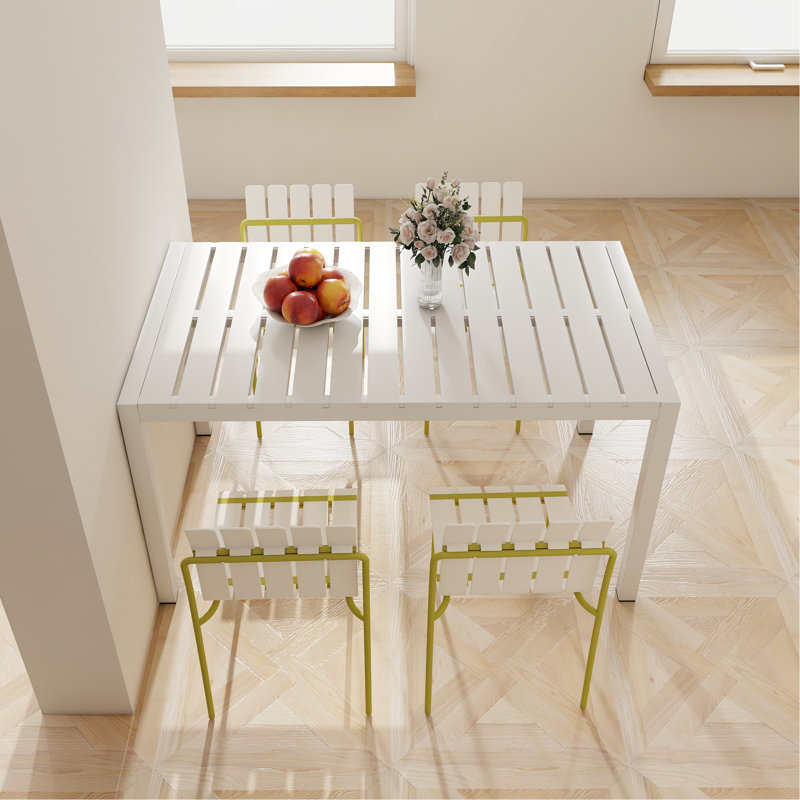 Chaises à blocs de couleur 4 pièces Modern Modern Striped