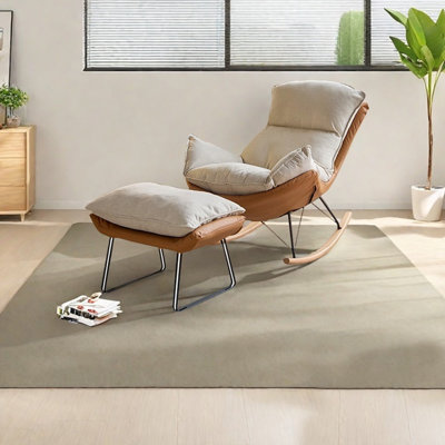 Chaise berçante luxueuse en acier au carbone minimaliste