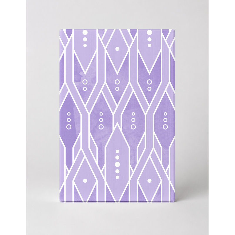 «Mauve», motif géométrique à losanges, 20" W x 30" H