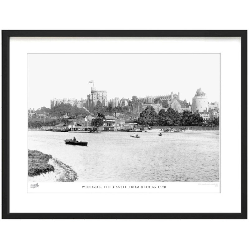 Windsor, the Castle from Brocas 1890 1 Piece Single Picture Frame Wall Art, 60cm H x 80cm W x 2.3cm D