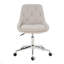 Chaise de salle à manger moderne en tissu polaire avec pieds chromés-578288668
