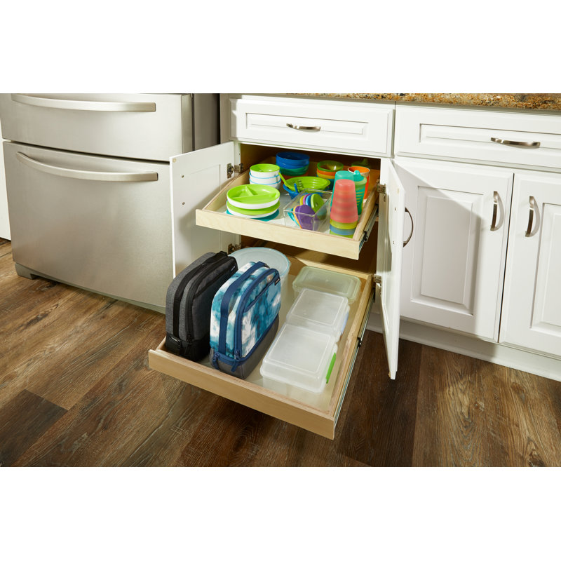 Tablette coulissante sur mesure Slide-A-Shelf, P 22,5 po, Chêne, L 14,5 po