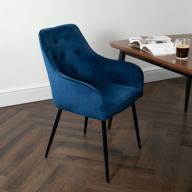 Parkview Tufted Wingback Side Chair, Blue