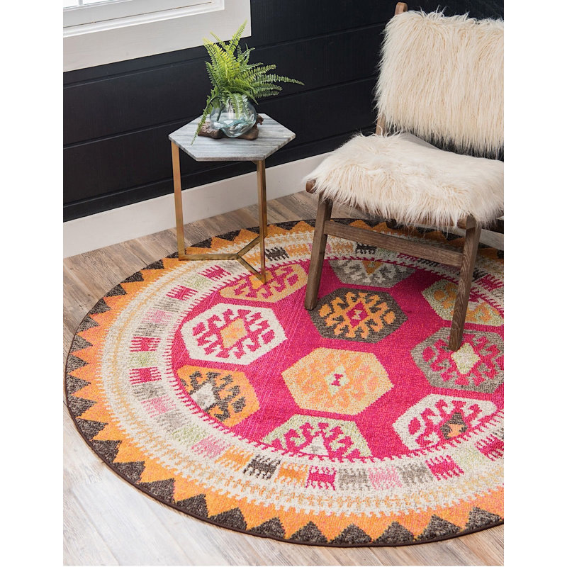 Beverley Abstract Indoor Rug, Round 8'