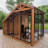 Backyard Discovery Waggin' Retreat Cedar Wood Outdoor Dog Kennel with Galvanized Steel Roof and Easy-Access Feeding Door