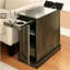 Table d'appoint contemporaine avec port et options de rangement - compartiment gris