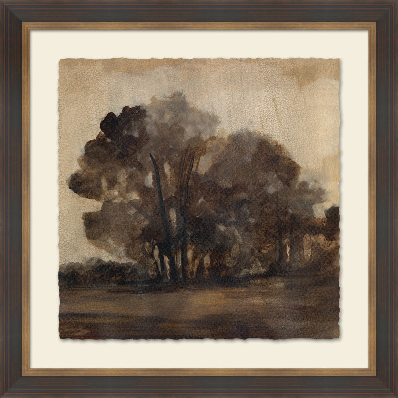 Crackled Reminiscent Countryside I Painting