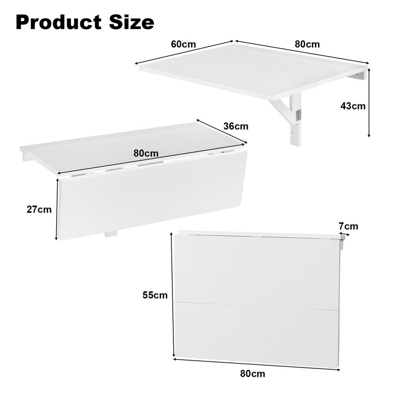 Oracio 80cm W Rectangle Floating Desk