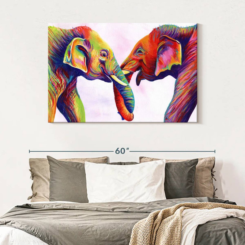 Brampt Elephant Calves, 32" H x 48" W