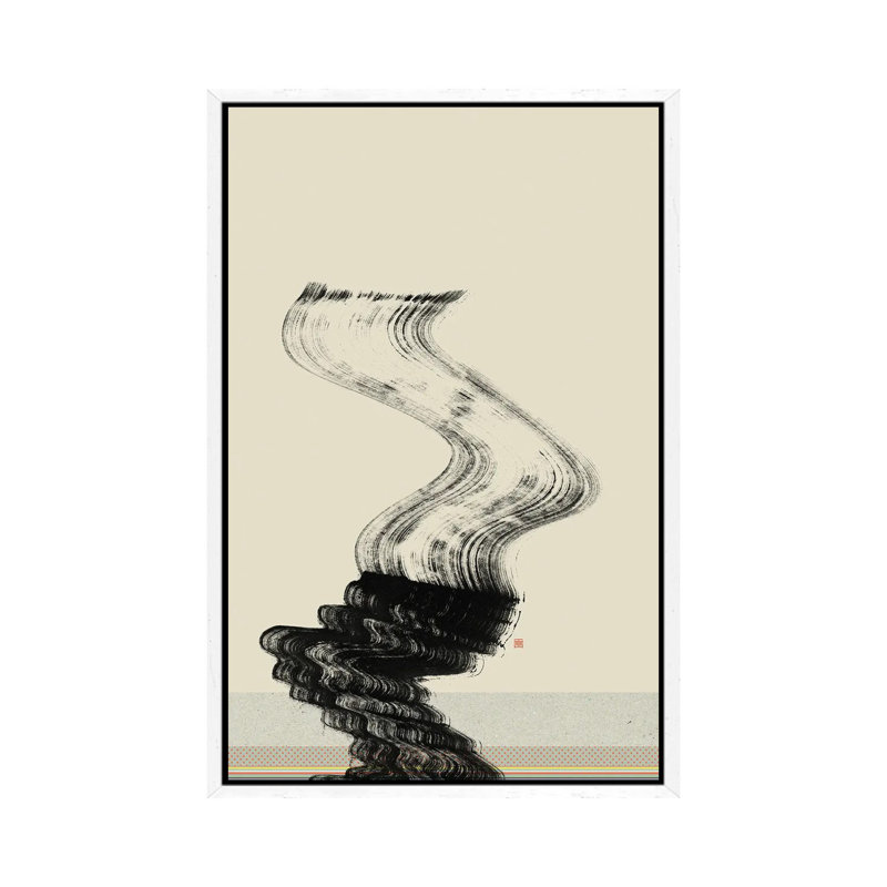 Suddenly I Changed My Mind (Étude Circulaire N° 14) by Thoth Adan - Floater Frame Print on Canvas, White Framed Canvas