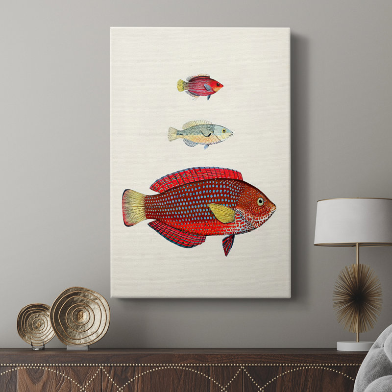 Poisson tropical coloré II - galerie Cavas sur mesure, H 36 po x l 24 po