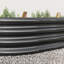 Grand grand pot à fleurs surélevé en métal noir, 88,99 po x 45,59 po x 11,22 po, pour plantes et fleurs, surface rouille, surface de construction stable-1503539472-1503539473