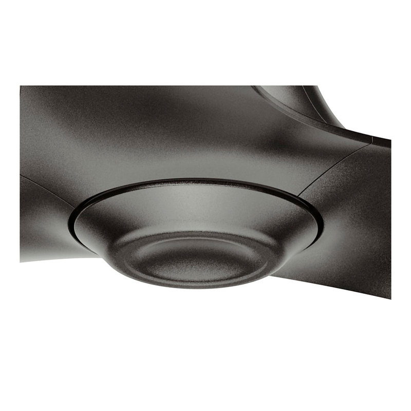 60" Stingray 3 - Blade LED Standard Ceiling Fan with Remote Control and Light Kit Included, Granite