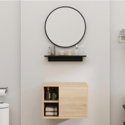 Beyo 24'' Single Bathroom Vanity with Plastic Top with Mirror