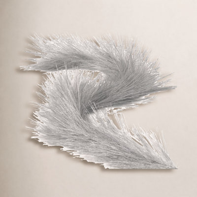 72" Artificial Silver Metallic Pine Christmas Garland