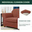 Textured Grid Stretch Soft Box Cushion Armchair Slipcover-279192469