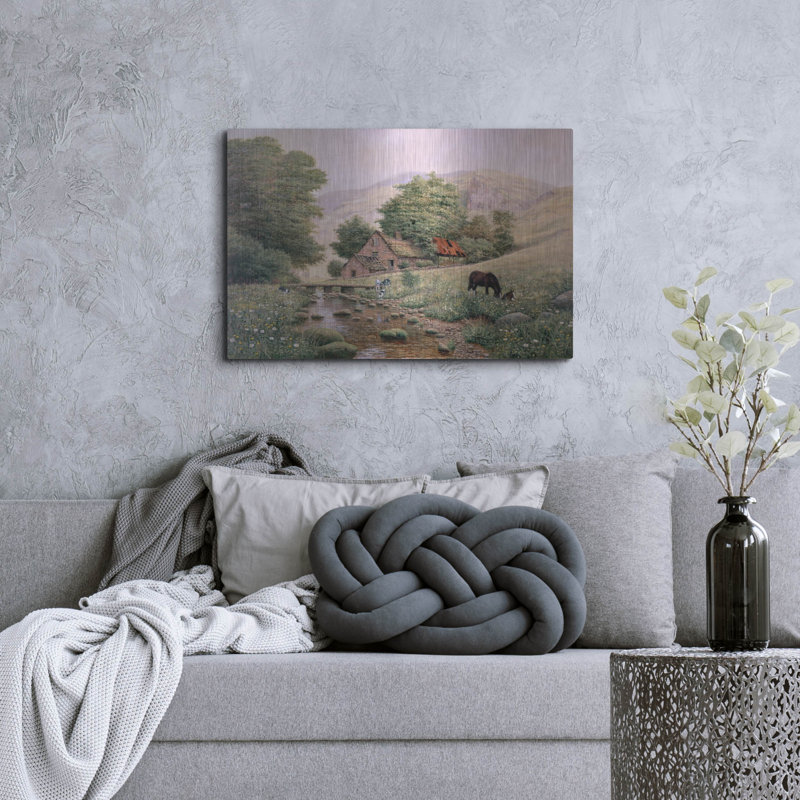 «Grazing» par Bill Makinson, art mural en métal, H 24 po x l 36 po
