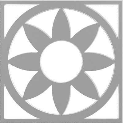 Médaillon de plafond 28 po x 28 po x 9 3/4 po x P 3/4 po Blume