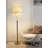 Vintage-Style Iron, Fabric & PVC Floor Lamp