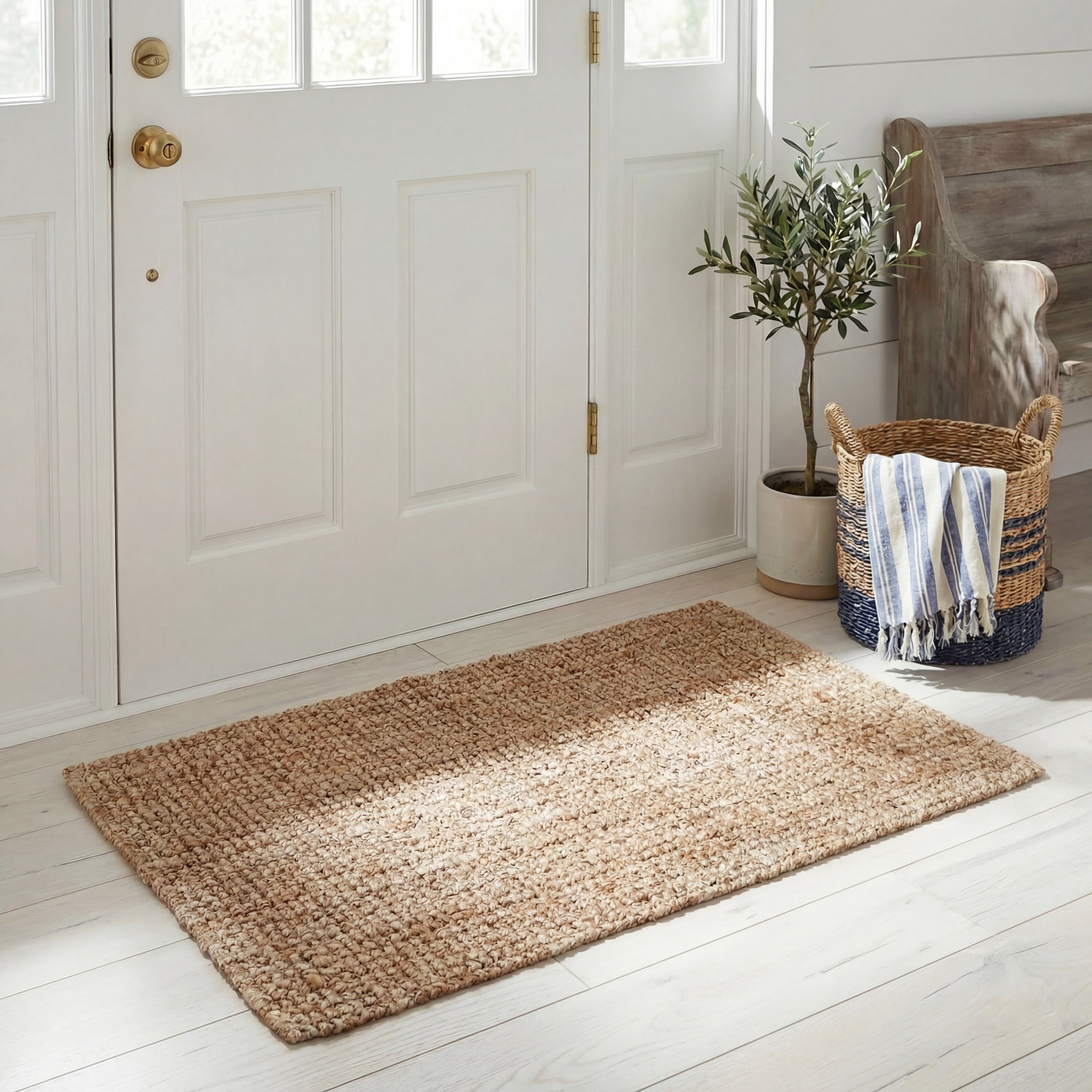 Alda Hand-Woven Jute Rug, Rectangle 2'6" x 4'