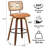 Valerie Wooden Rattan Faux Leather Bar Stools-1305828058-1305828061