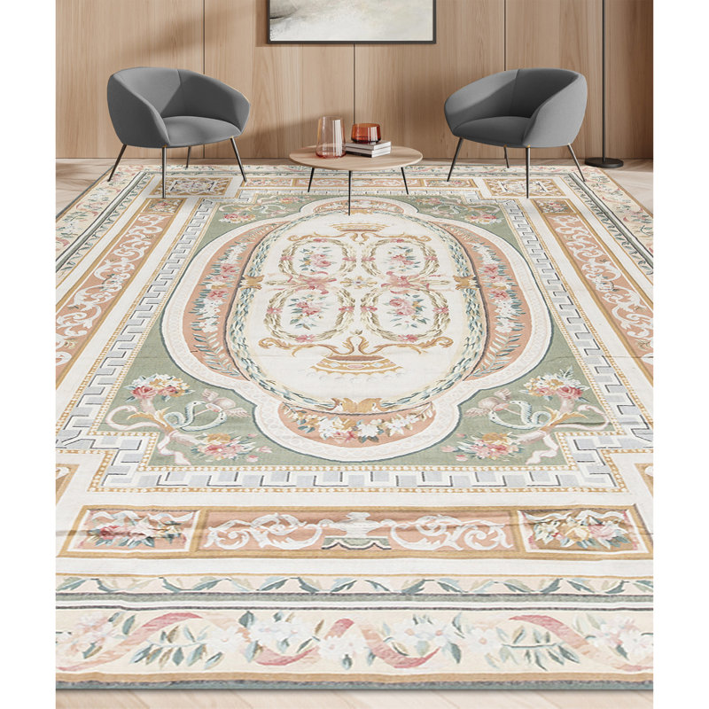 Hand-Knotted High-Quality Red and Gold Area Rug