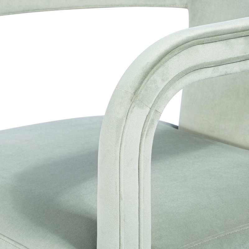 Metro Barrel Chair, Stax Moss Green Performance Velvet