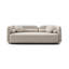 Canapé de luxe moderne pour le salon, canapé rembourré en molleton beige pour bureau à domicile, 3 places, beige clair
