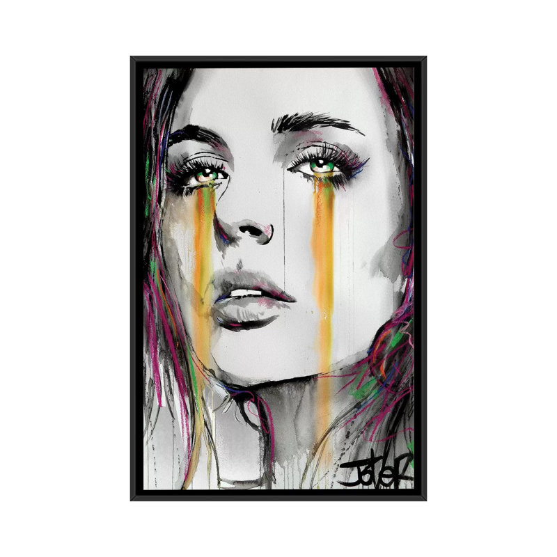 « Streams » par Loui», reproduction d’art, Pas de tapis, H 26 po x l 18 po x 1,5 po, Toile avec cadre noir