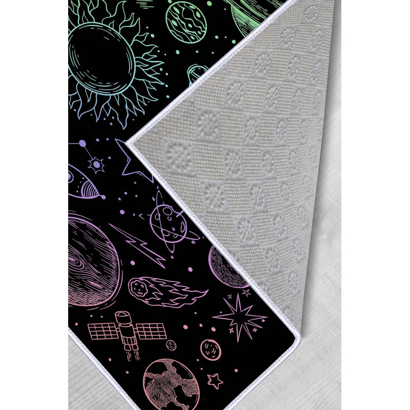 Premium Woven Carpet, 5.9 x 9.2 ft, 100% Polyester, 650 g/m² | Antibacterial, Non-Slip PVC Underside, 0.3 in Pile Height | Machine Washable, 3D Digital Printing | Perfect for Living Room, Bedroom, & Office Decor