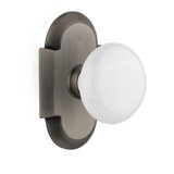 Cottage Plate with White Porcelain Door Knob