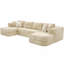 Canapé modulaire en forme de U de 135,4 po avec 2 repose-pieds mobiles pour le salon-292558589
