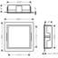 Niche murale individuelle XtraStoris noir mat avec cadre 15,38 po x 15,38 po x 4 po-88299060