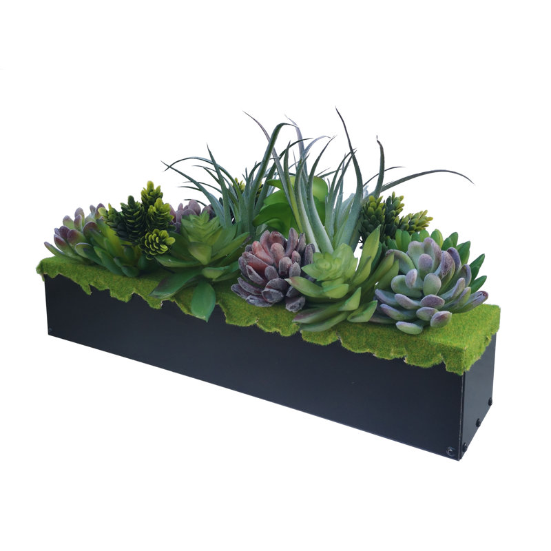 Bouquet de plantes artificielles pré-fabriquées en bois pour plantes grasses 10 pièces