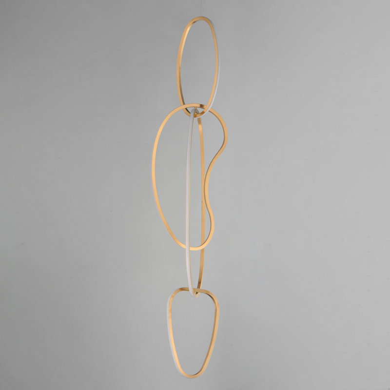 Luminaire suspendu multicolore Unity, Champagne brossé