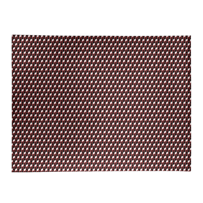 Tapis de zone rouge géométrique classic, Rectangle 3 pi x 5 pi