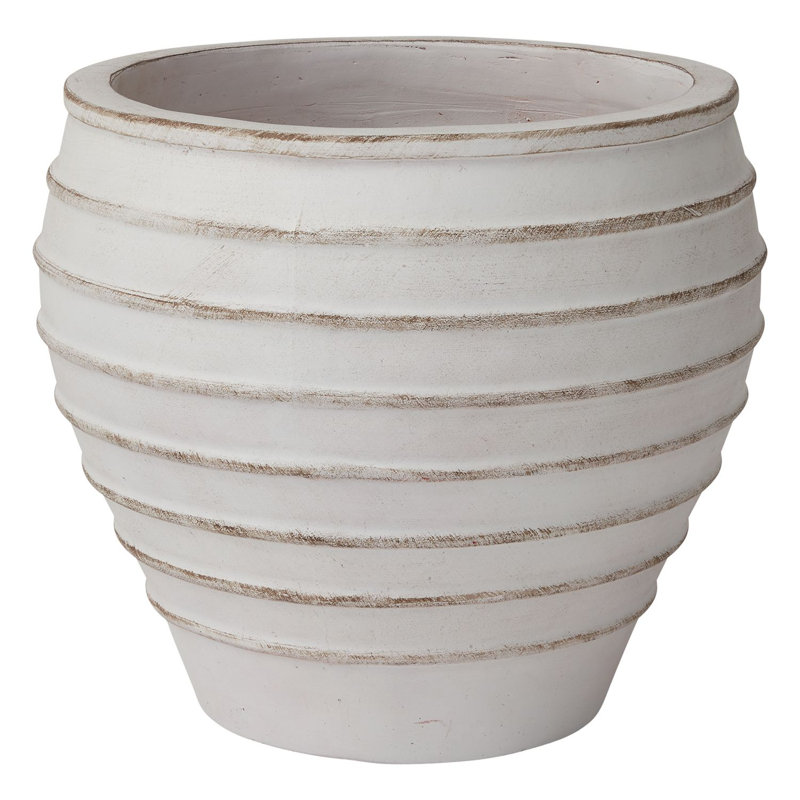 Ceramic Pot Planter, 19.5" H x 21.5" W x 21.5" D
