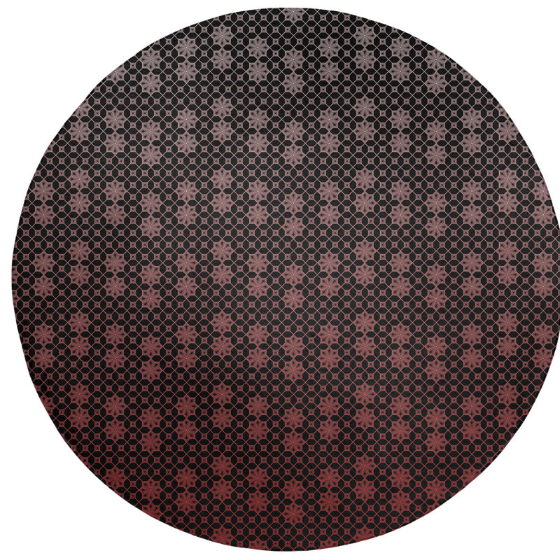 Chenille Toile Indoor Rug, Round 5'