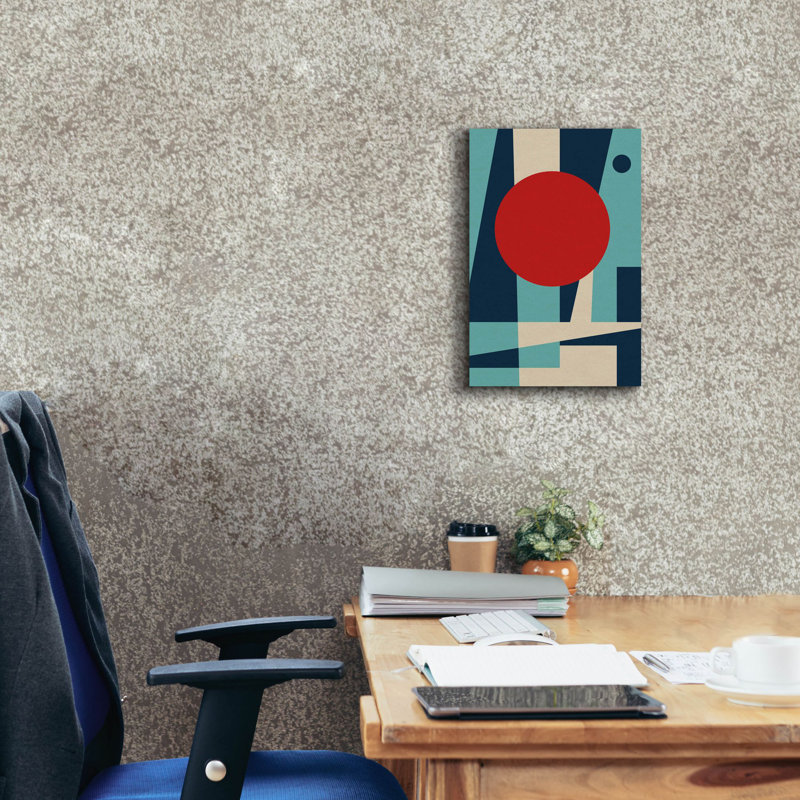 «Enne Mid Century Modern 3 on Canvas» par Gary Williams, reproduction, H 18 po x l 12 po x P 0,75 po