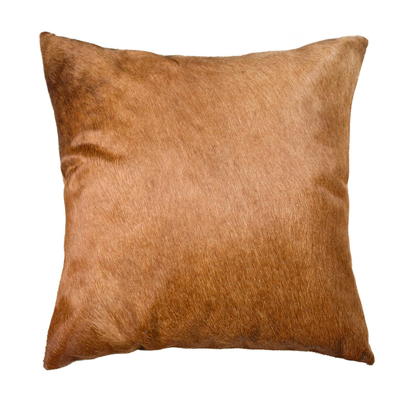 Coussin décoratif, H 20 po x l 20 po, Brun