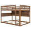 Lit plateforme double en bois massif avec tablettes, lumières à changement de couleur et panneau perforé-1182242765