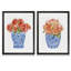 «Sweet Peony I» par Vincent Van Gogh, ensemble de 2 reproductions d'art encadrées-988881493-1060886536-1060886539